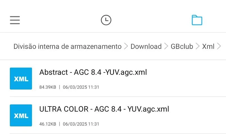 Como escolher XML no Gb Clube